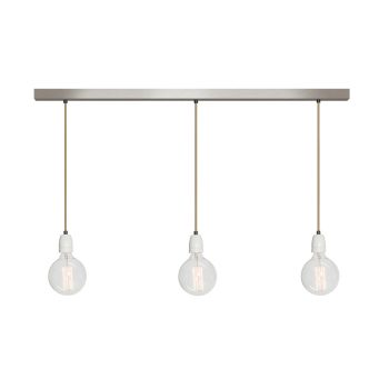 No.11 Hanglamp balk 3 lichts RVS
