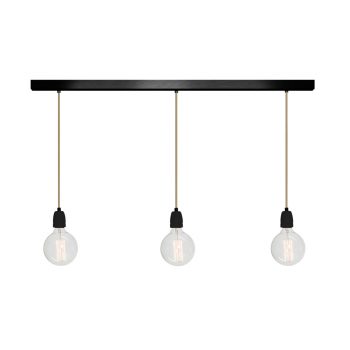 No.11 Hanglamp balk 3 lichts ZWART
