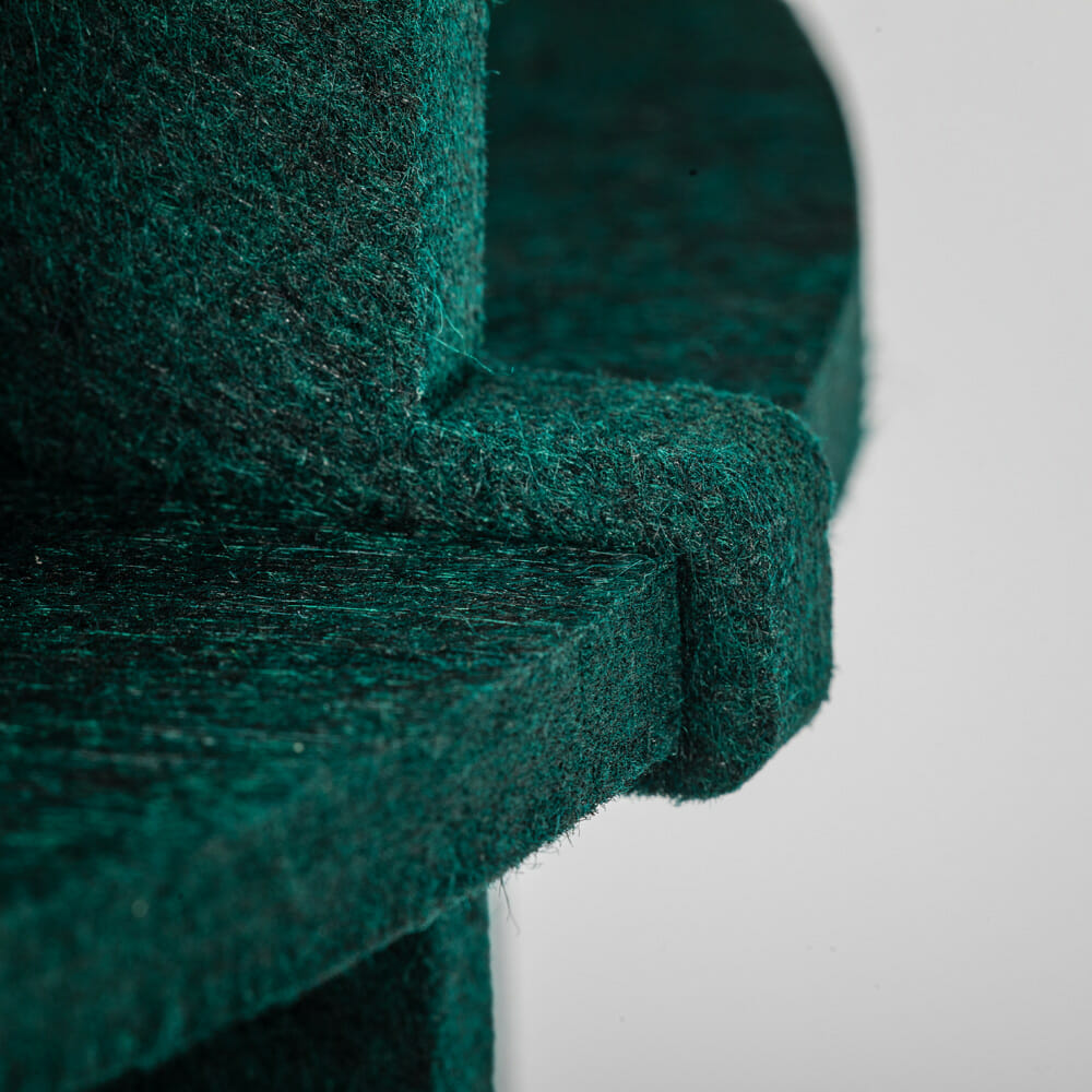 No No.19XL hanglamp PET Felt Dark Green 60cm by Olaf Weller