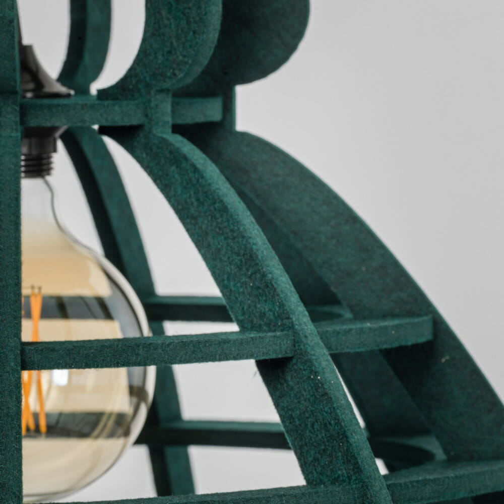 No No.19XL hanglamp PET Felt Dark Green 60cm by Olaf Weller