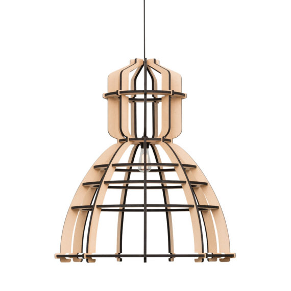 No.19XXL industrielamp MDF 90cm by Olaf Weller