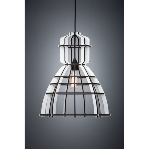 No.19 industrielamp WIT MDF 40cm by Oaf Weller
