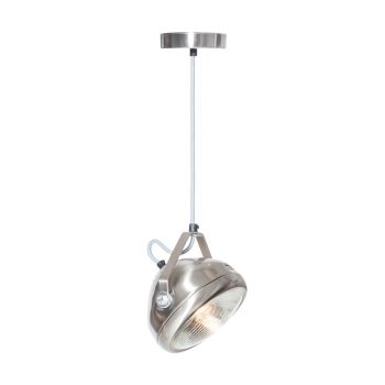 No.5 Hanglamp vintage koplamp RVS