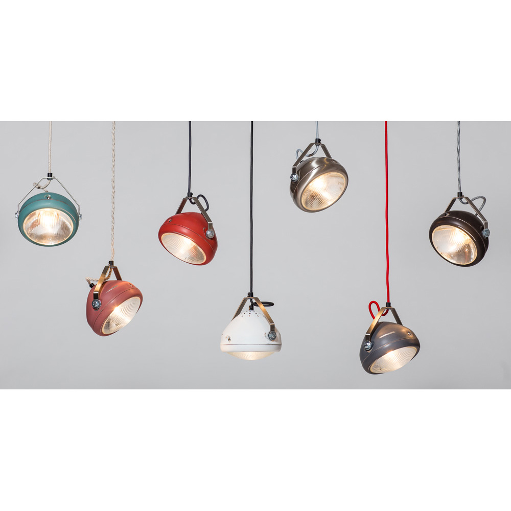 No No.5 Hanglamp vintage koplamp aqua