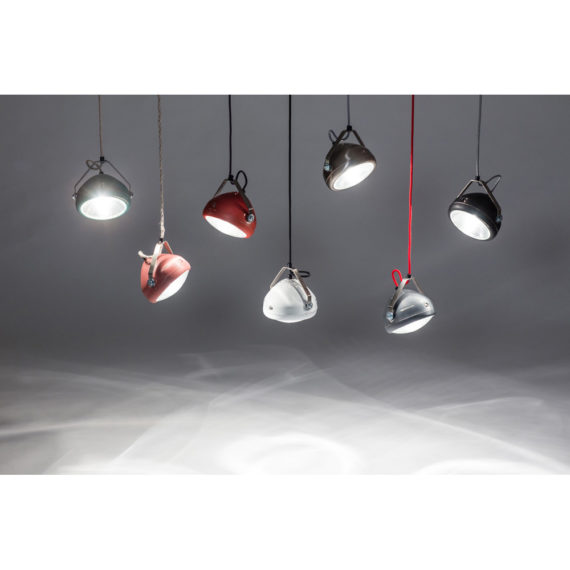 No.5 Hanglamp vintage koplamp zwart