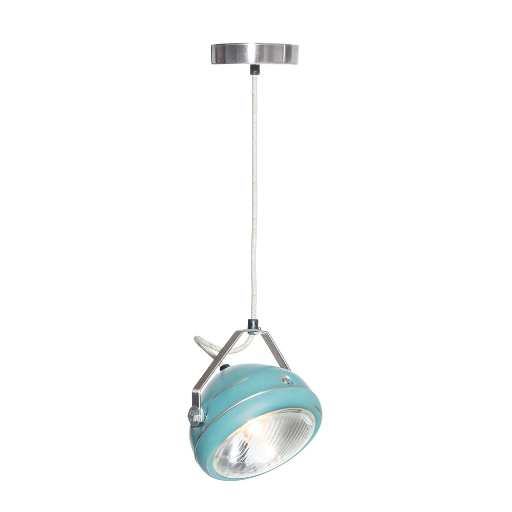 No No.5 Hanglamp vintage koplamp aqua