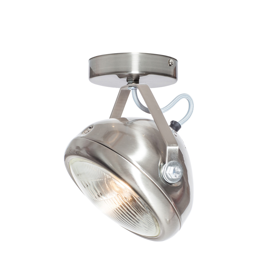 No No.7 Spot vintage koplamp RVS