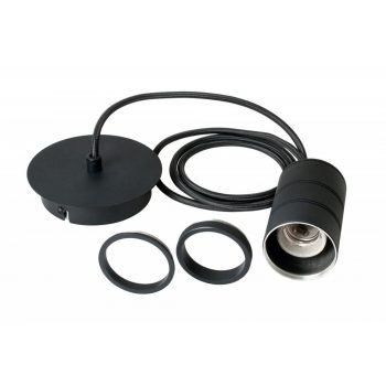 Pendel 1 lichts 200cm zwart/zwart E27 965255